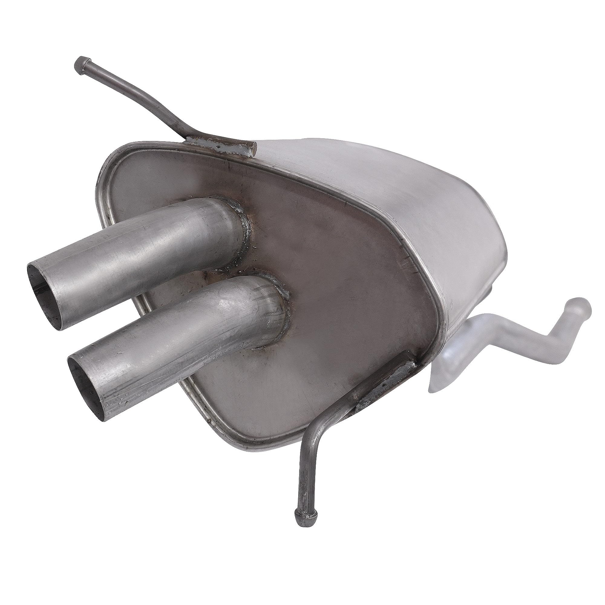 BESTPRICE Auspuff Schalldämpfer Set 1x Endschalldämpfer, mit Montagematerial Kompatibel mit MERCEDES-BENZ C-Klasse (W203), C-Klasse T-Model (S203), CLK (C209)