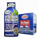 Vitamin Energy Immune+ Extra Strength Energy Shot Blue Raspberry 24 Pack, 260mg Natural Caffeine, B-Vitamins, Citicoline, Green Tea, Immunity & Focus Support, Zero Sugar, Gluten-Free 1.93 fl oz