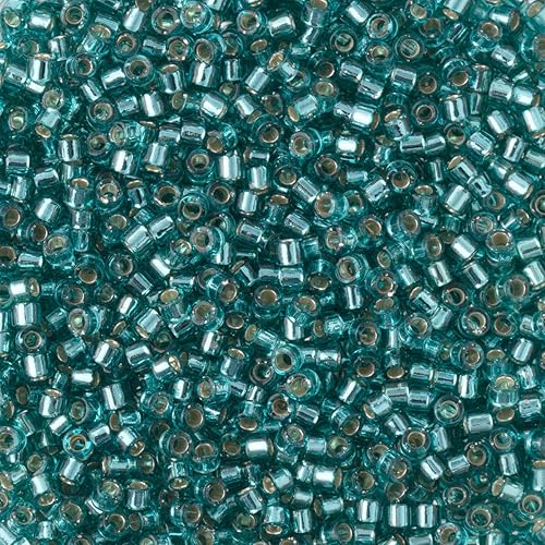 Miniatura 4 de Miyuki Paquete de cuentas de semillas Delica: tamaño 11/0, colección de paletas forradas de plata turquesa DB44, DB149, DB1208 - 3 tubos de 0.25 oz