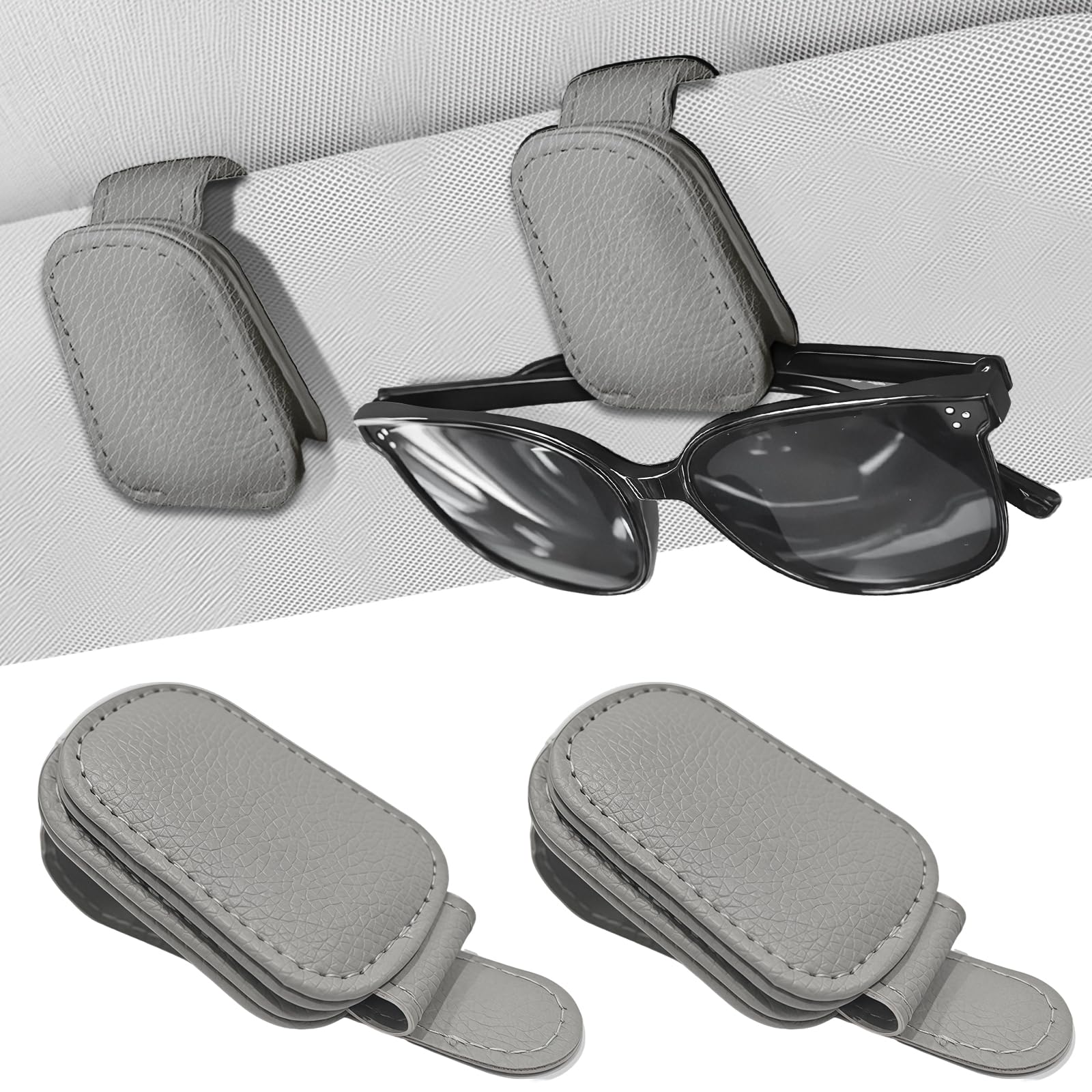 2 Pièces Porte Lunettes Pour Voiture, Support Lunettes