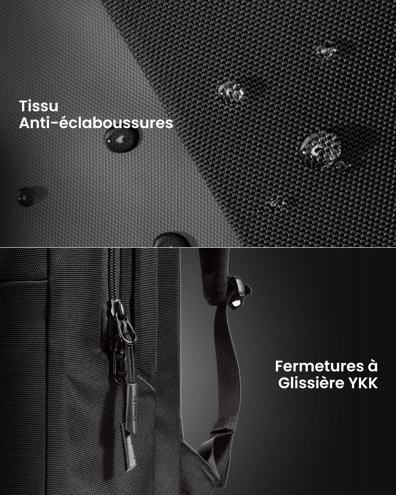 tomtoc Travail Sac à Dos Compact pour Ordinateur Portable 15,6-17,3 Pouces | 24L Sac a Dos de Tous les Jours, Sac Professionnel avec Passage de Câbles, pour les Affaires, les Trajets Quotidiens