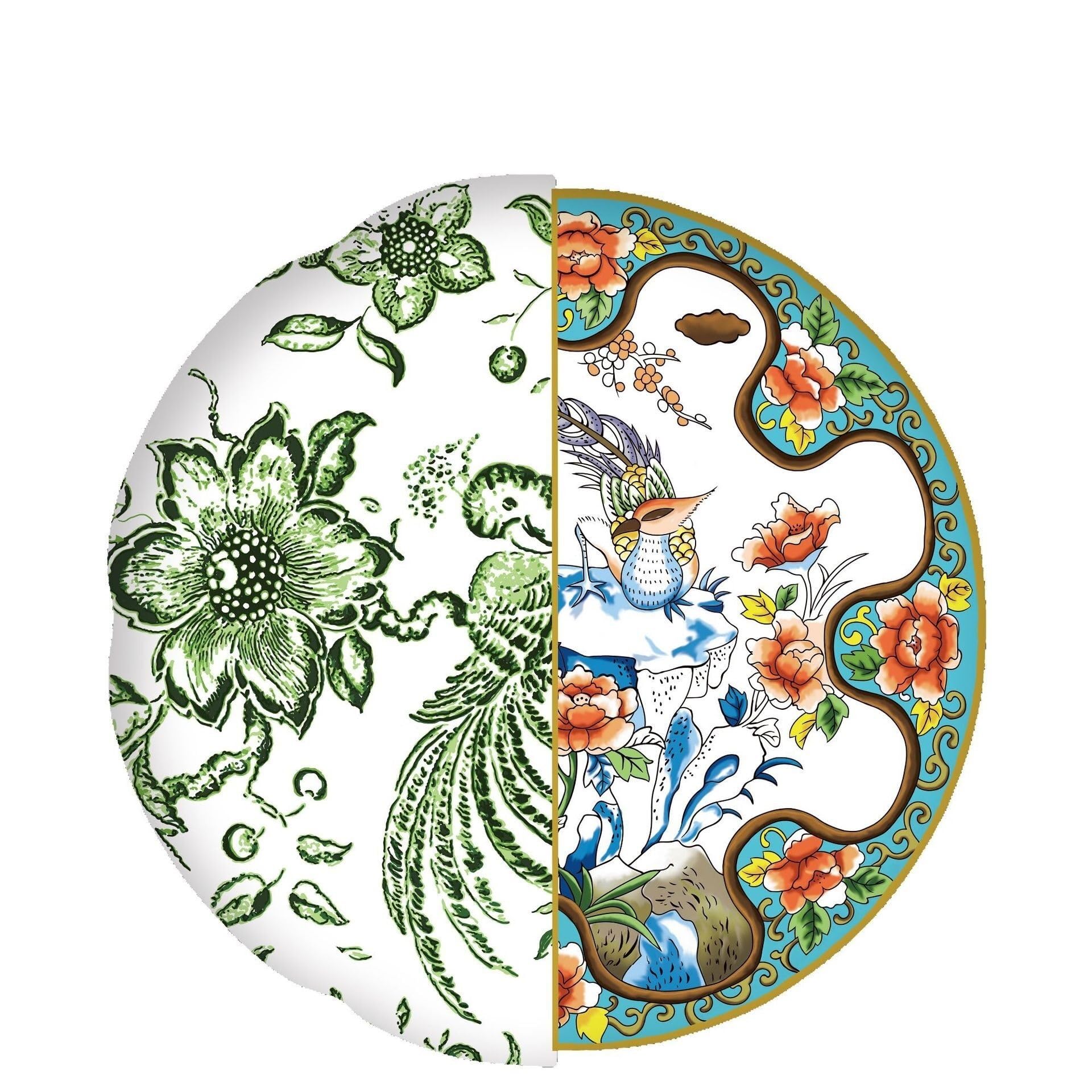 Talerze do makaronu, ceramiczne talerze deserowe zastawa stołowa ceramiczne talerze obiadowe nieregularne koronkowe talerze chiński i zachodni feniks stół prezent klasyczny design talerze obiadowe