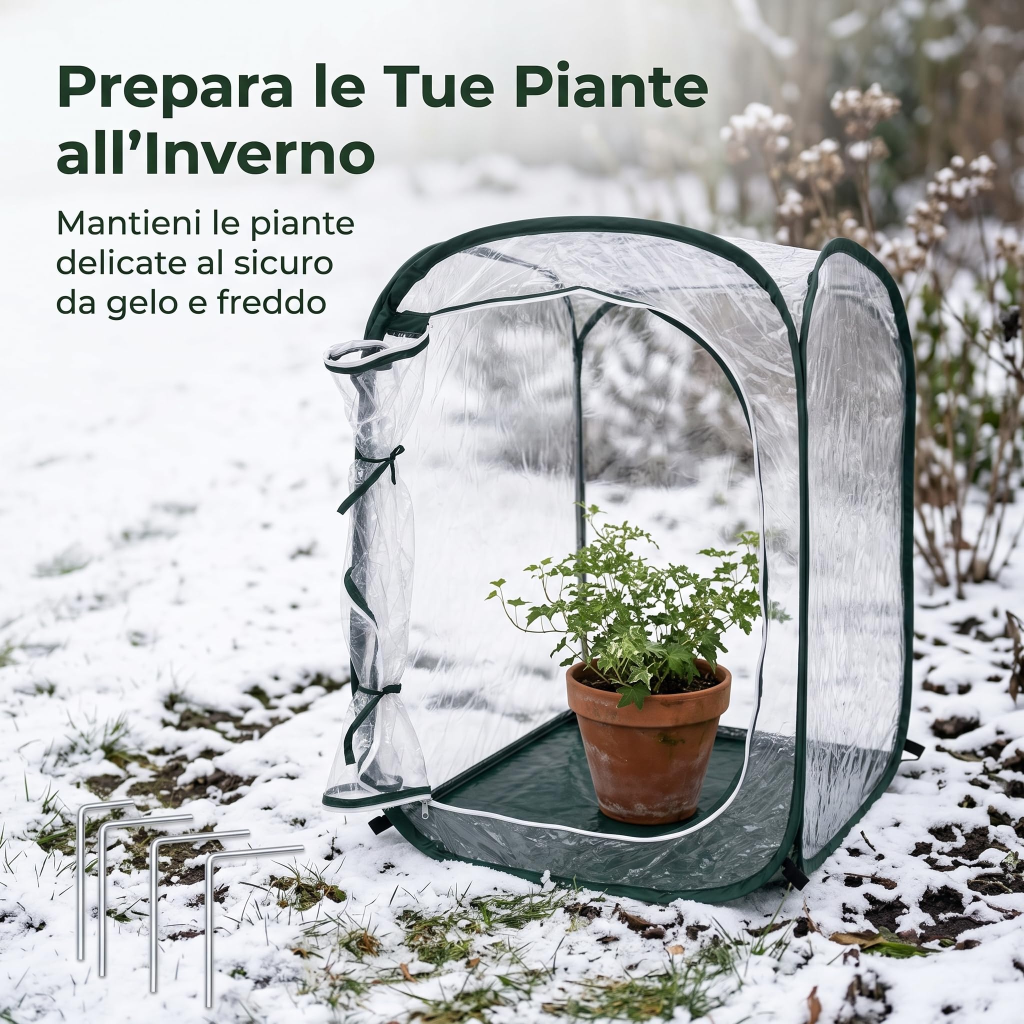 Mini Serra da Giardino Invernale, Serra Trasparente in PVC per Orto e Giardino, serre per orto