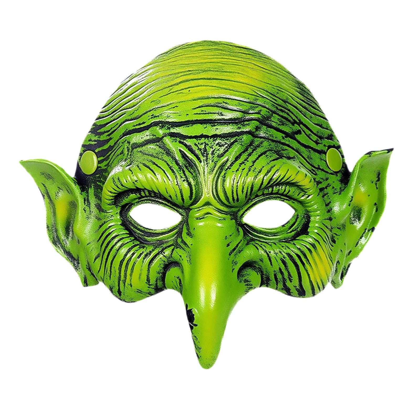 NAUZE Halloween Green Witch Mask Scary Green Old Hag Mask Half Face Wizard Props Green Masquerade Scary Goblin Half Face Masks for Halloween Carnival Party Cosplay Costume