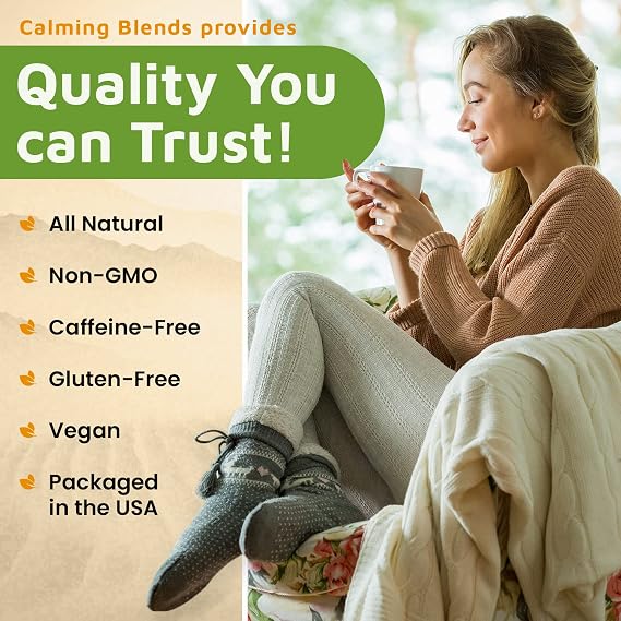 Calming Blends Diverticulitis Tea | Organic Loose Leaf Tea, Caffeine Free | 36 Cups | Made In USA