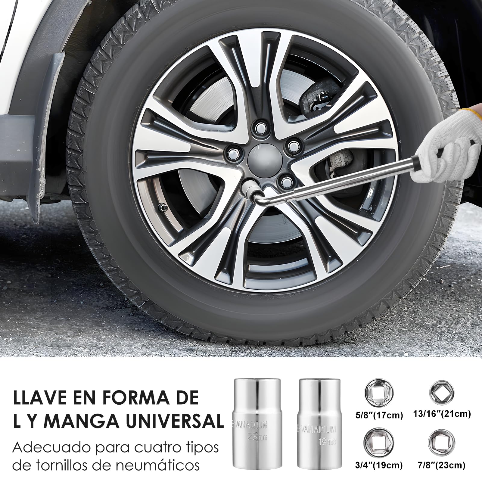 Gato de Tijera Ruedas Portatil 2.5T (5519 lbs), Gato de Tijera Elevador Tijera Manivela Familiar Camioneta Levantador para Coche Familiar SUV MPV