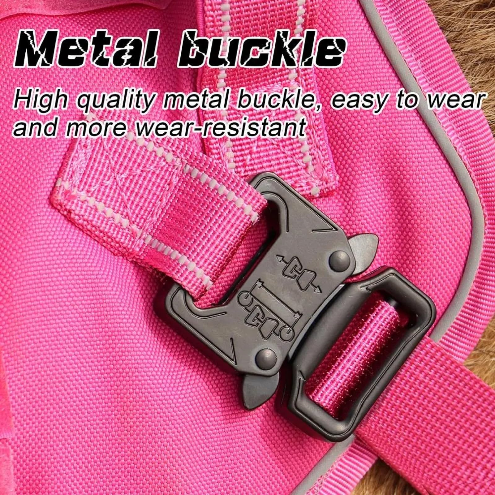 Caramella Escursionistica Di Nylon Antielone Riflettente Tattico Militare Con Maniglia Di Controllo Per Labrador Bulldog Pitbull,UN,L