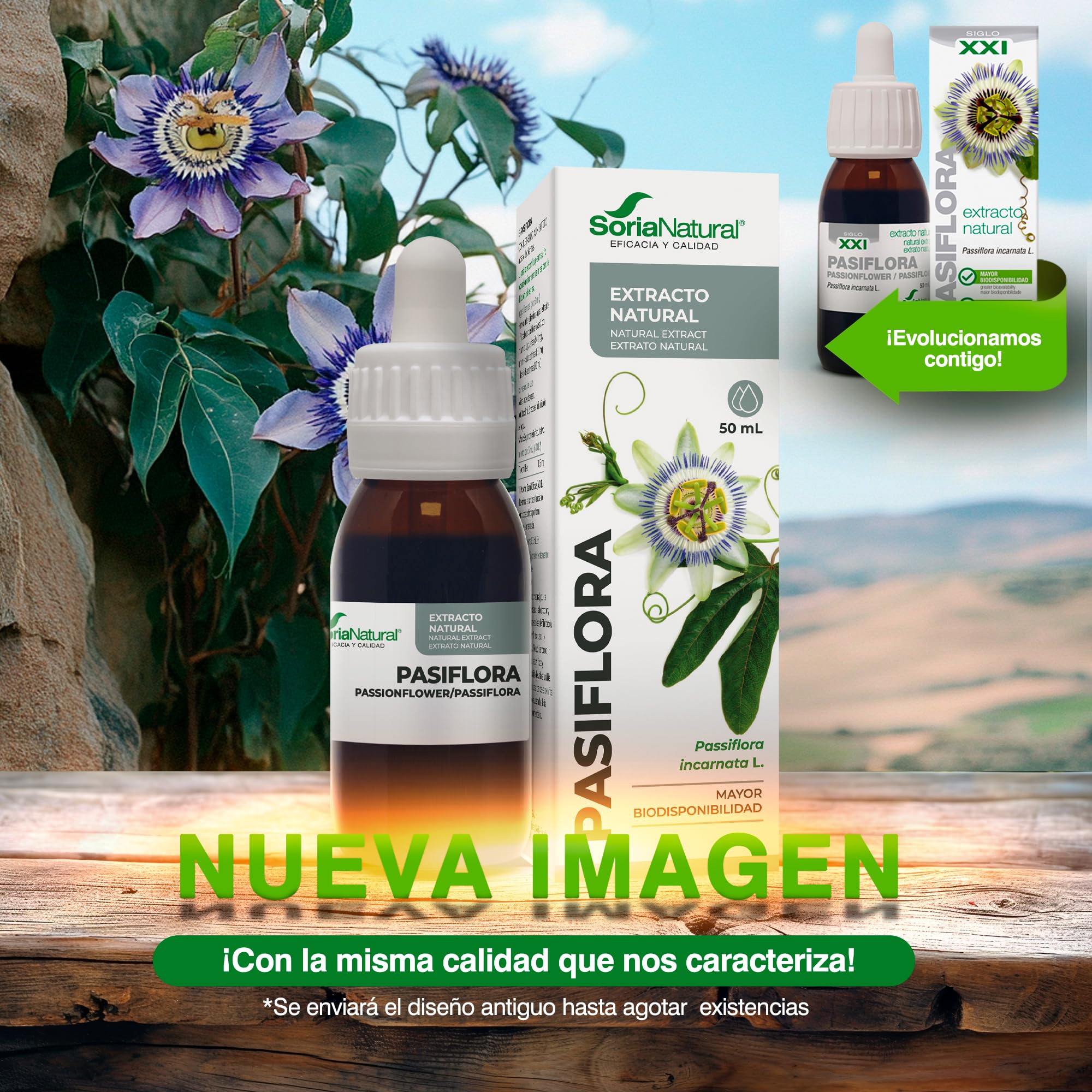 Soria Natural - Extracto Pasiflora S.XXI- Complemento alimenticio - Ayuda al descanso y la relajación - 50 ml