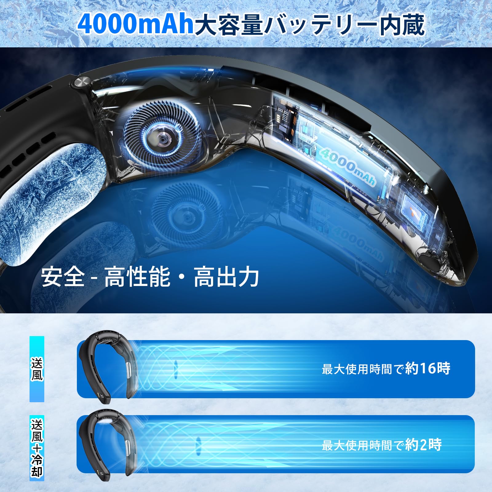 Amazon | 【2026年夏新型&冷却プレートネックファン】 首掛け扇風機