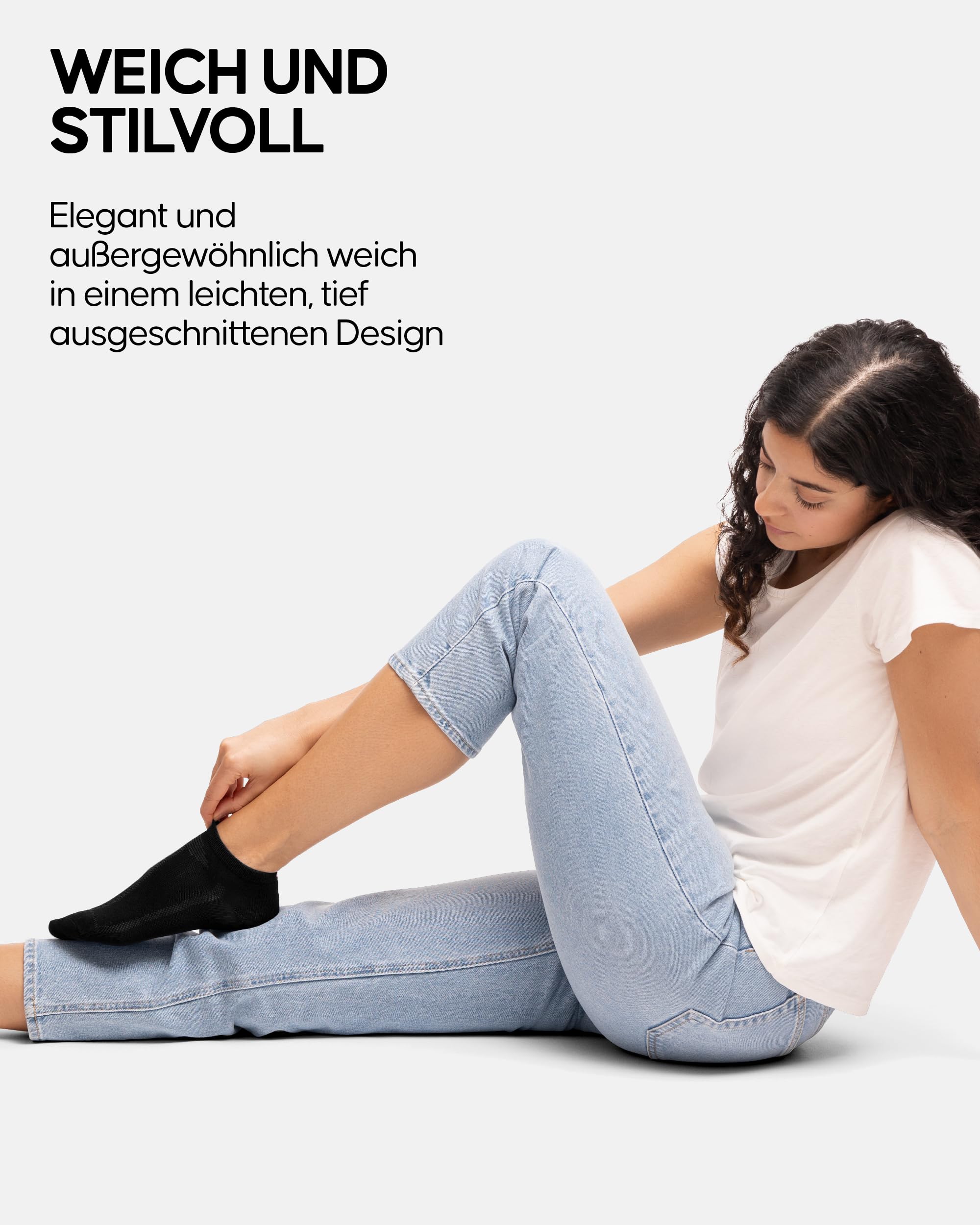 DANISH ENDURANCE 6 Paar Bambus Sneaker-Socken, Kurze Sommer Bambus Socken, Ultraweiche Halbsocken, Atmungsaktiv & Leicht, Damen & Herren