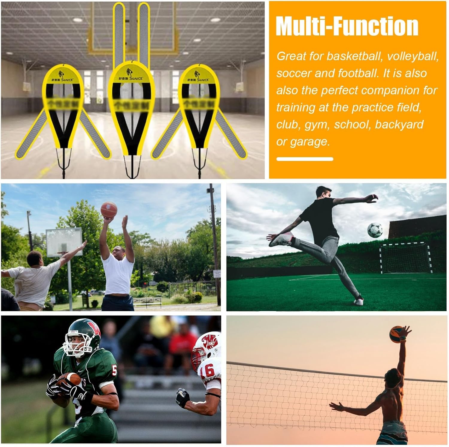 Basketball Training Defender Dummy, Portable Basketball Sports Training Equipment with Moveable Hands & Round Base