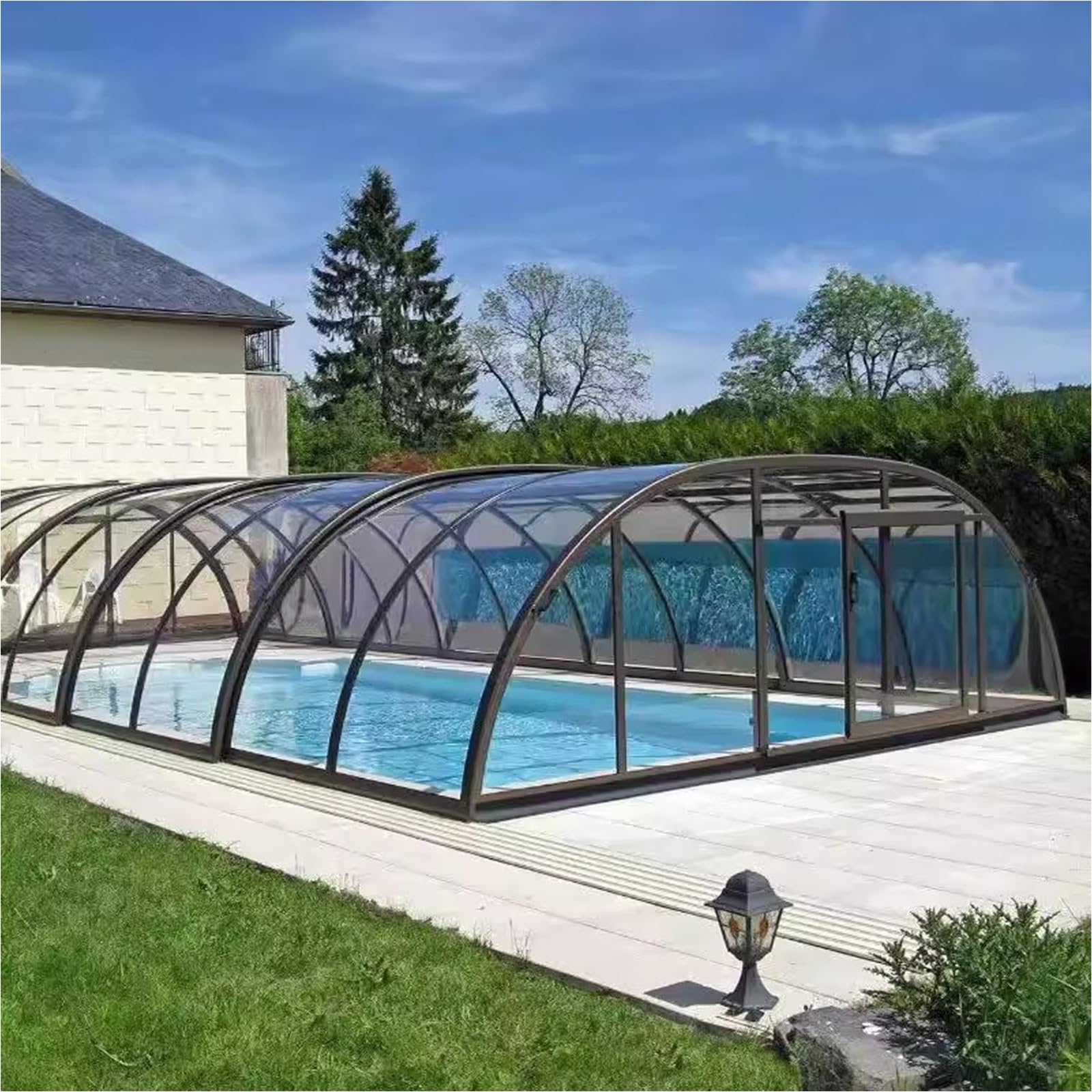 Lámina de Plástico Transparente de 1,2 mm de Grosor, Placa Policarbonato, Fáciles de Cortar, ideal para Cocheras, Solarios e Invernaderos (1,22 x 2,44 m)(Transparent)