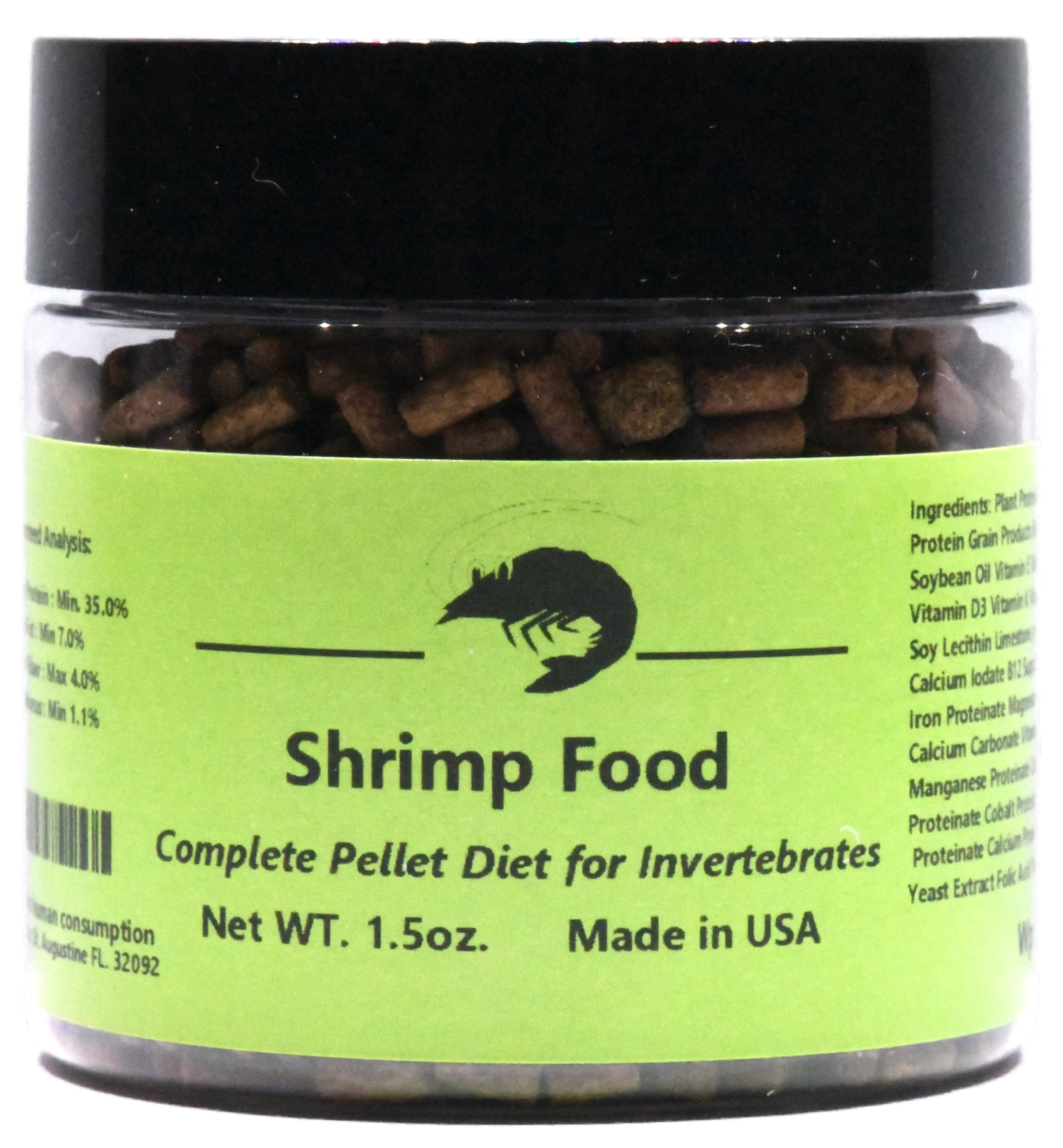 Wpc-Co. Freshwater Shrimp Food | Cherry Shrimp Food | Ghost Shrimp Food | Aquarium Shrimp Food | Shrimp Food Aquarium Freshwater Neocaridina Shrimp Food Pellets | 1.5oz