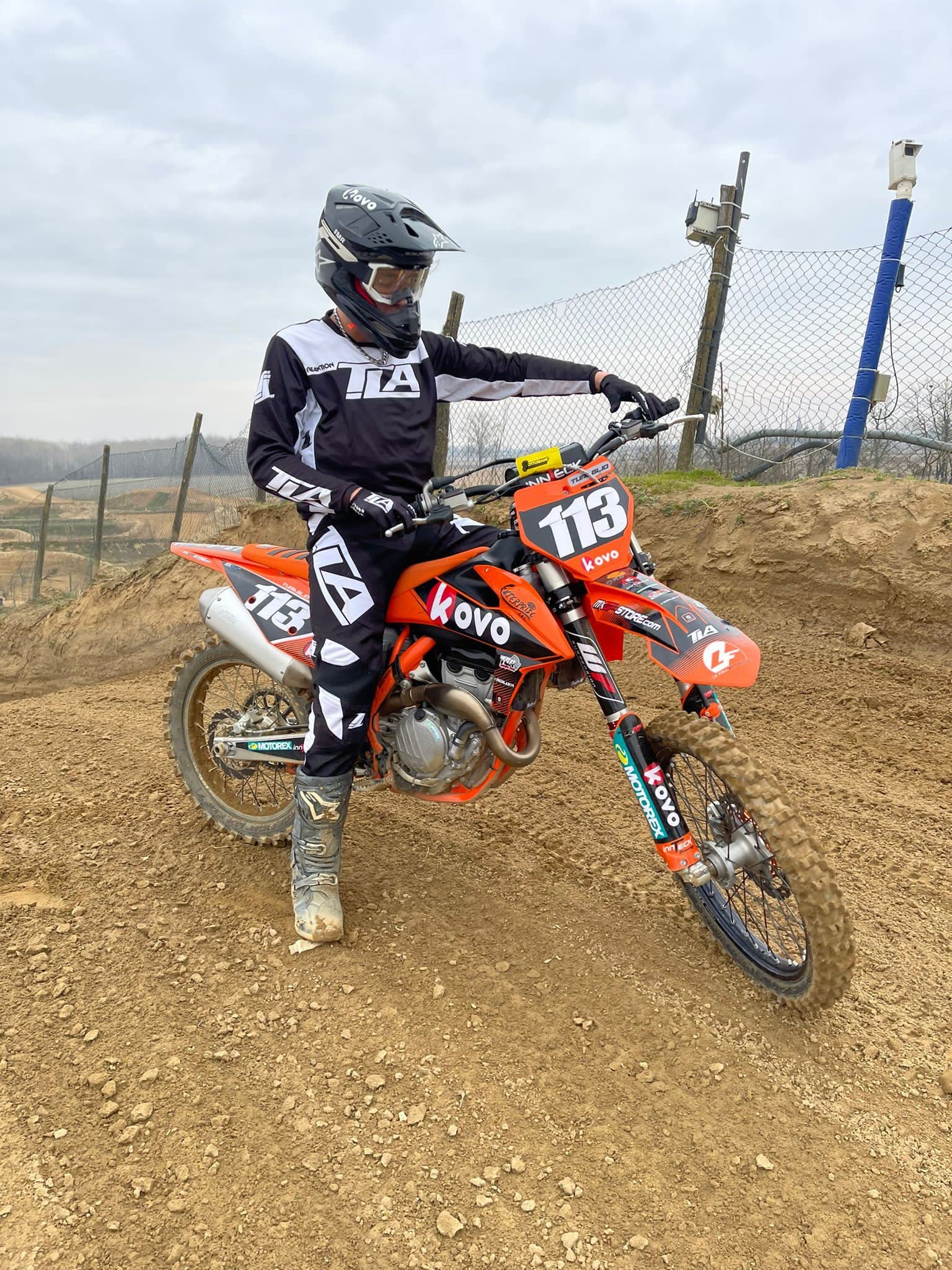 Koszulka Motocross i MTB TLA Reaktion | Koszulka Rowerowa Przekłuta| Koszulka Motocyklowa terenowa | Koszulka MTB Enduro | Cross | BMX | Quad Enduro - niebieska