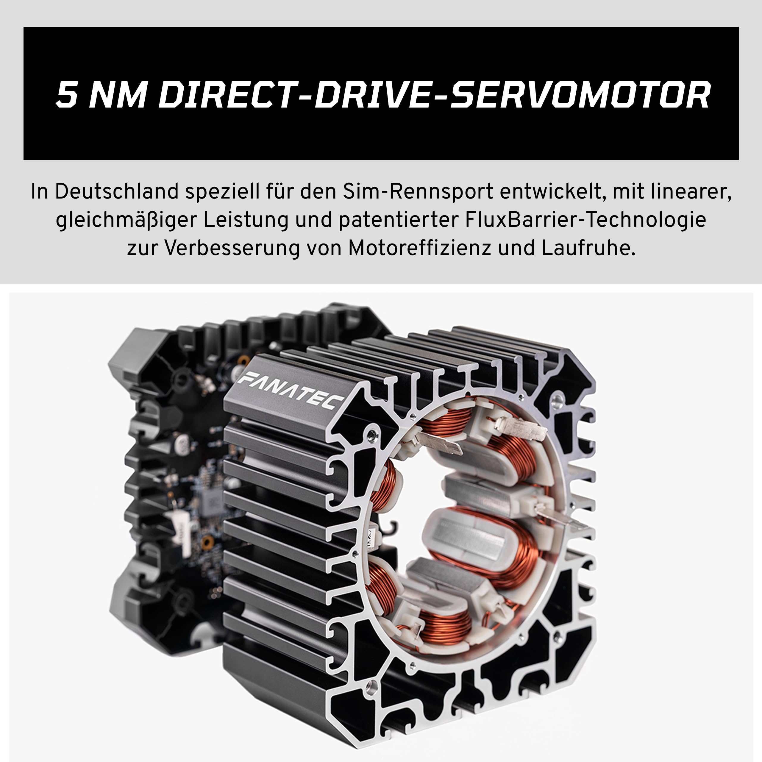 Fanatec CSL DD QR2 Wheel Base 5 Nm Direct Drive Dynamisches Force Feedback Motorsport-Schnellverschluss
