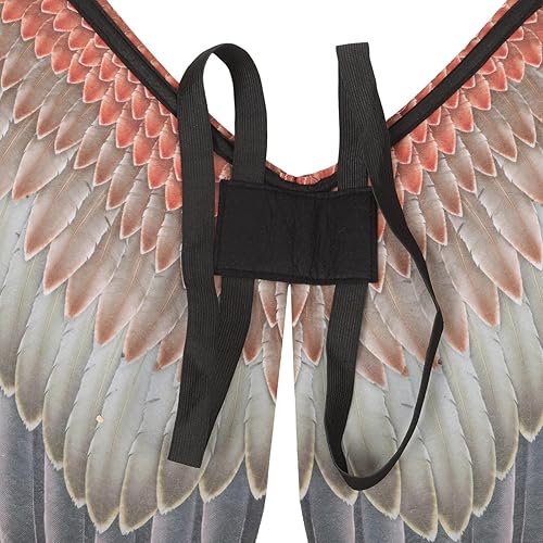 Miniatura 7 de NUOBESTY Ala en ángulo 3D para disfraz de pájaro de águila grande, alas de ángel para adultos, disfraz de ala de ángel para fiesta de Halloween,