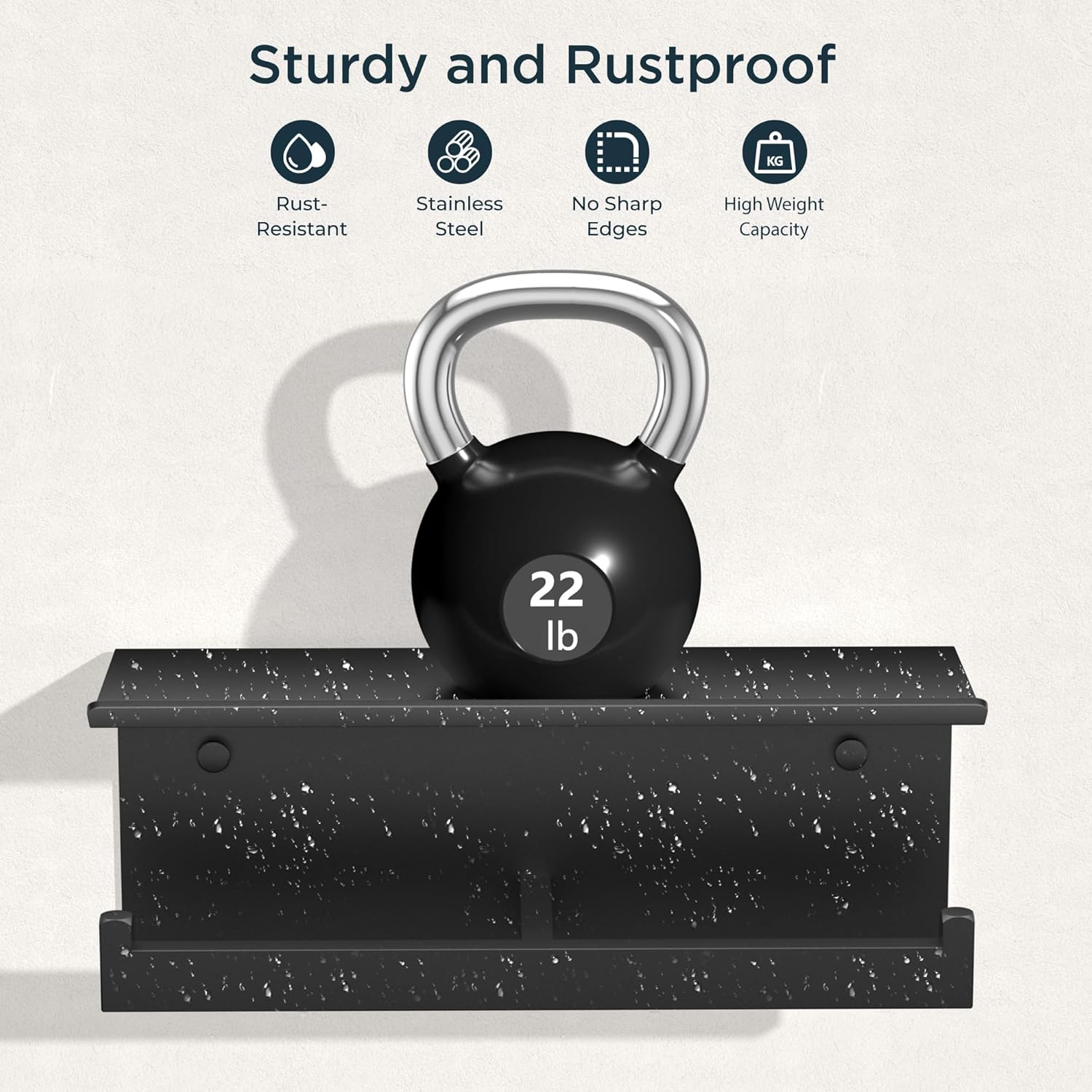 FORIOUS Black Toilet Paper Holder with Shelf, 304 Stainless Steel Wall Mount Commercial Toilet Paper Dispenser, Double Tissue Roll Holder for Bathroom, Matte Black