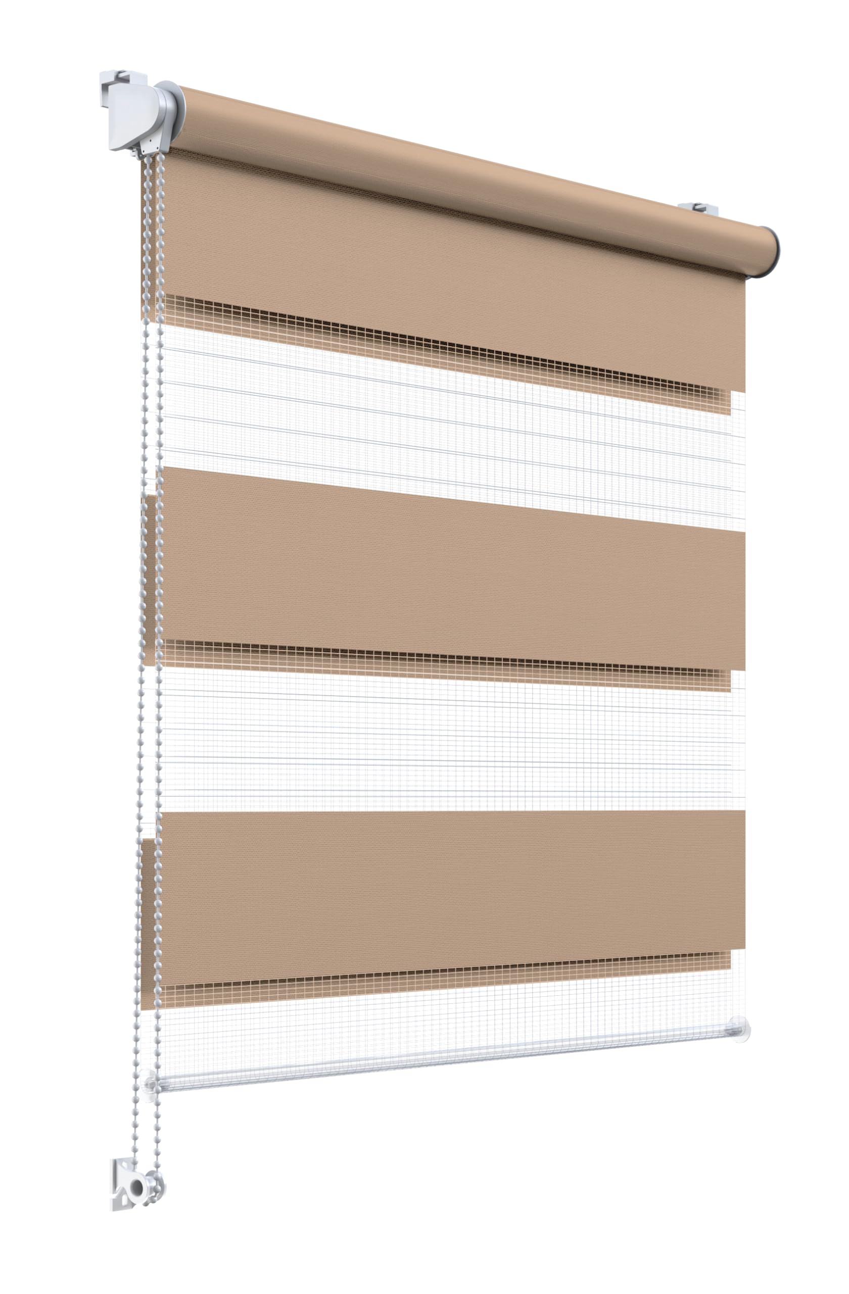Stylo Estores Día Noche – Estor para Ventana – Sin Taladrar – Mecanismo Universal – Montaje Fácil – Estores con Cuerda – Semitransparente - 144x150 cm Beige
