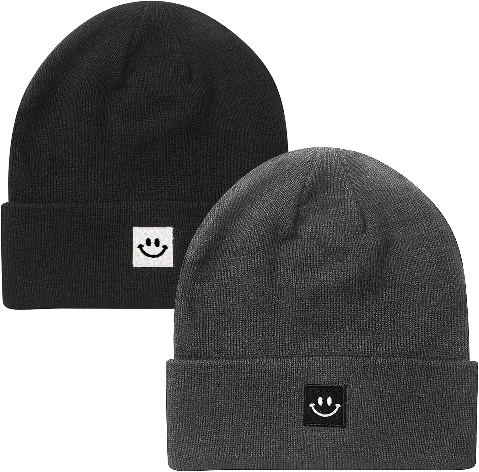 Paladoo Knit Beanie Hat for Men/Women 2Pack