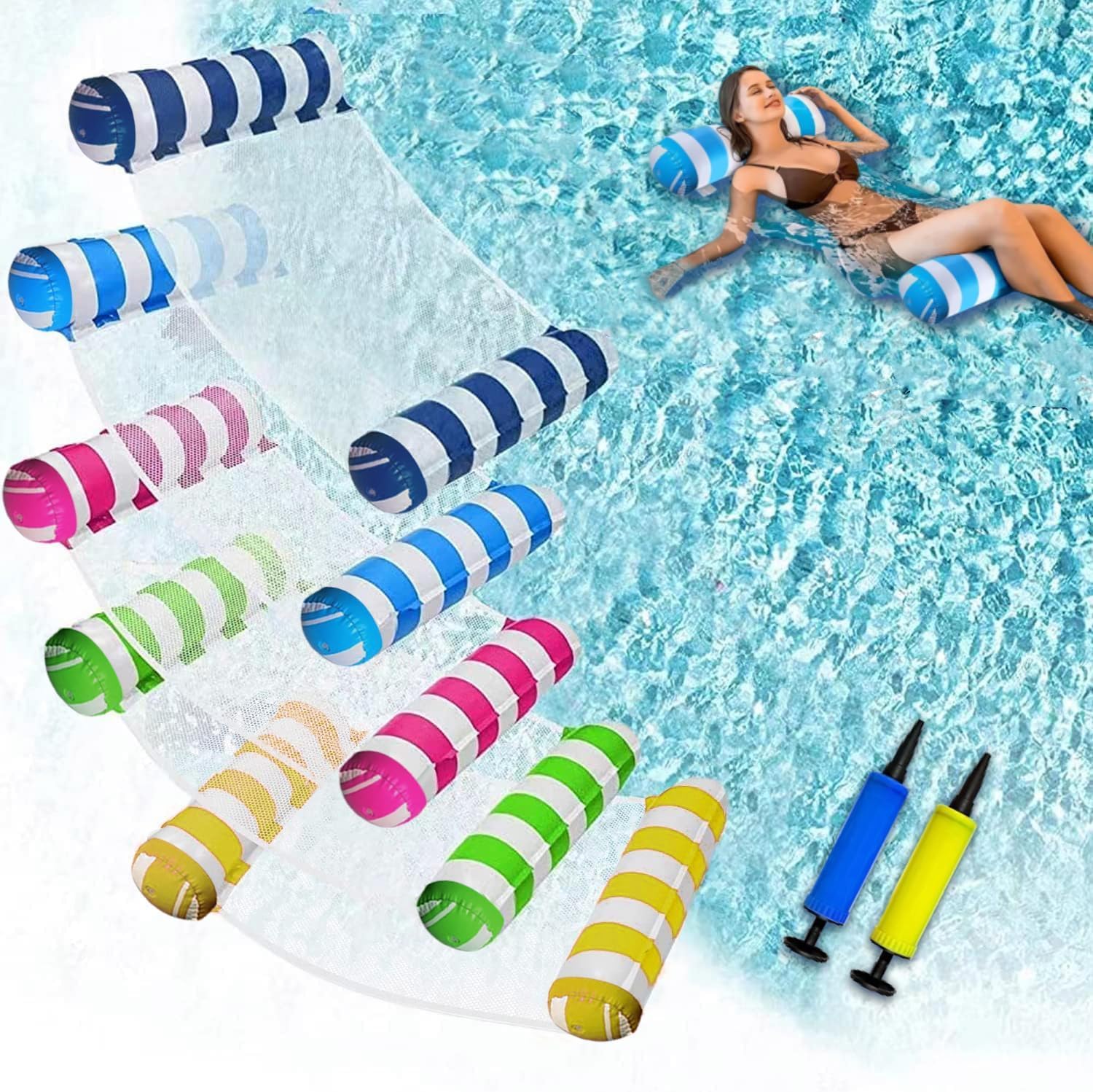 JUXIAO 5 Pack Upgrated XL Water Pool Floats