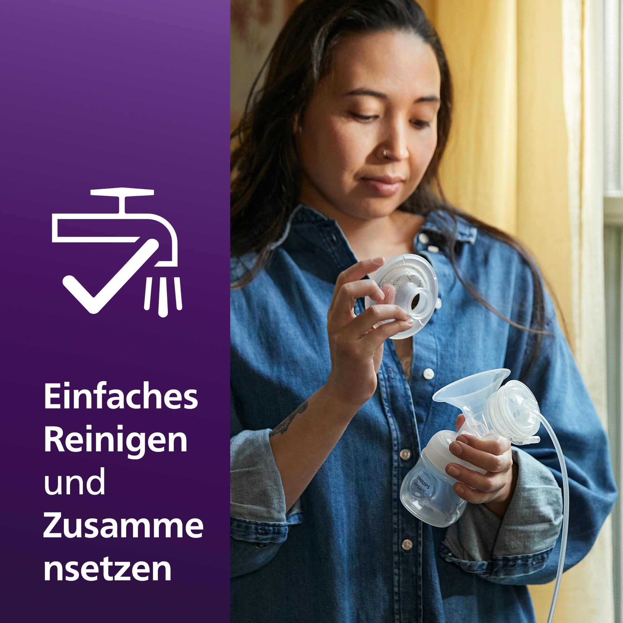 Philips AVENT Einzelmilchpumpen-Kit, mit der Natural Motion Technologie, ohne Motoreinheit, einfaches Reinigen und Zusammensetzen, Modell SCF337/01
