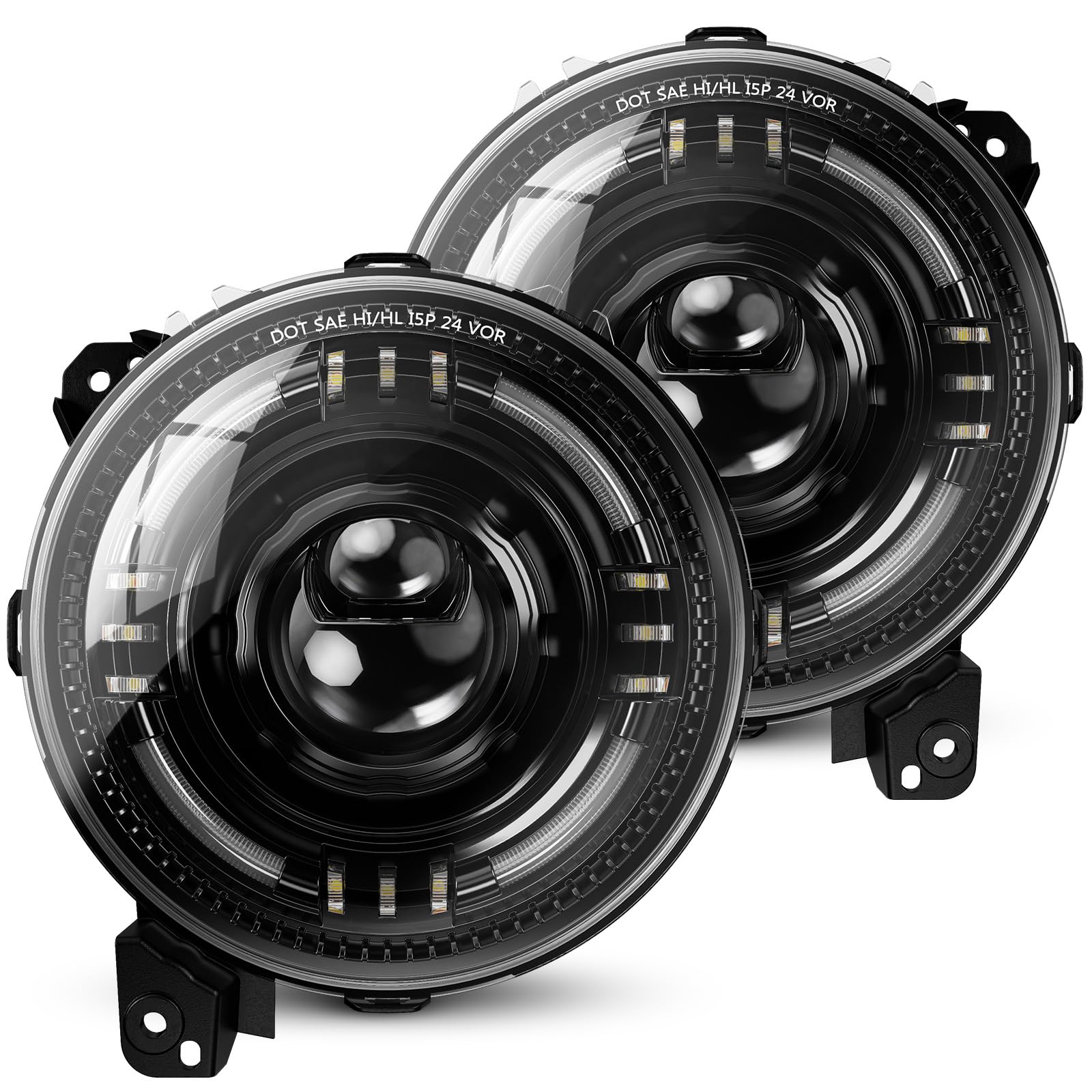 Photo 1 of SUPAREE DOT Round LED Headlights with DRL and Hi/Lo Beam, 1000% Brighter 9 Inch HeadLight Assembly, Dual Beam Lens Anti-glare Headlight for 2018+ Jeep Wrangler JL JLU 2020+ Jeep Gladiator JT, 2Pcs