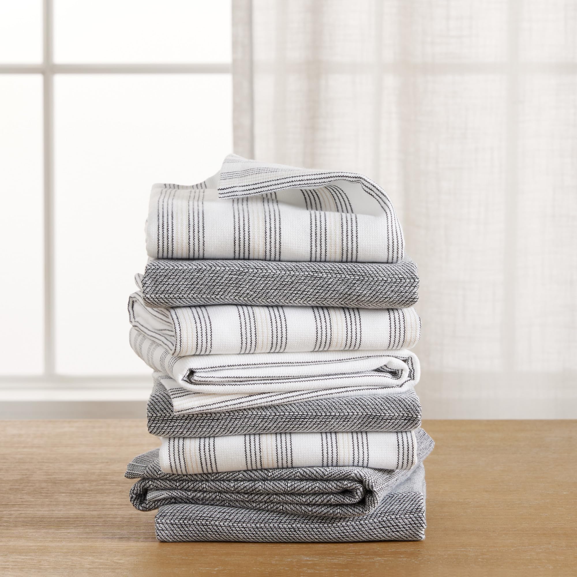 Amazon.com: KitchenAid Chambray Stripe Kitchen Towels 8-Pack