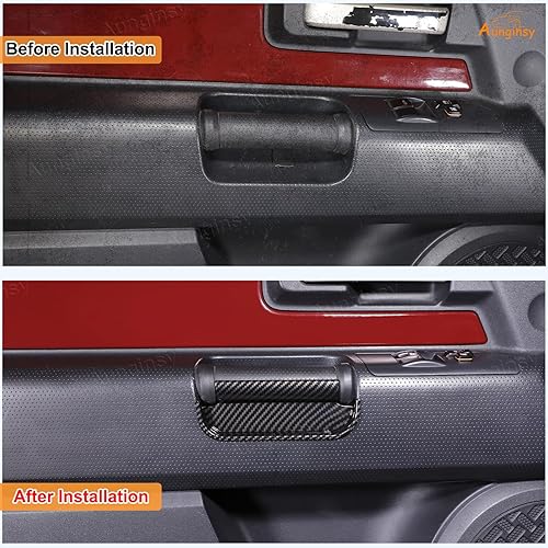 Vista 9 de Aunginsy Organizador de almacenamiento para manija de puerta de automóvil, compatible con Toyota FJ Cruiser 2007-2021, manija de puerta delantera