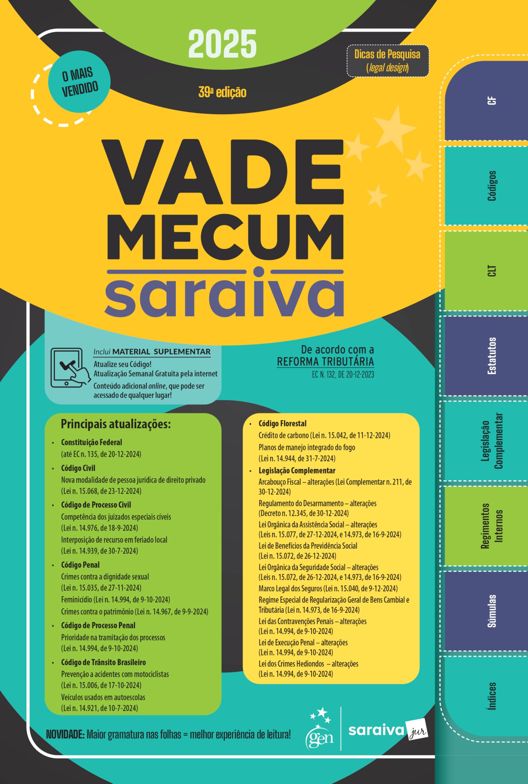 Vade Mecum Saraiva Tradicional - 39ª Edição 2025 | Amazon.com.br