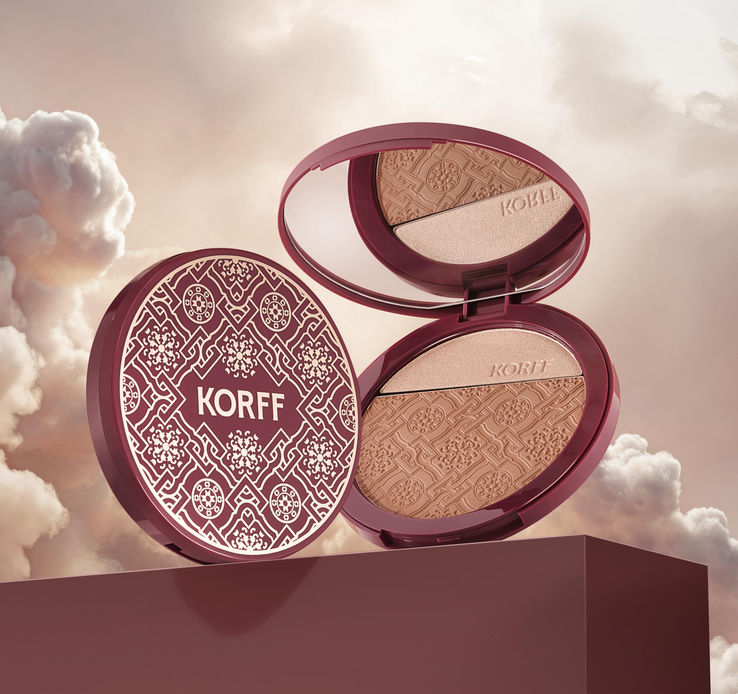 Korff Terra Eterea Limited Edition 2025, Polvere compatta con texture impalpabile e profumazione di vaniglia con Acido Ialuronico, Vitamina E, Collagene, Filtri solari, 15 gr