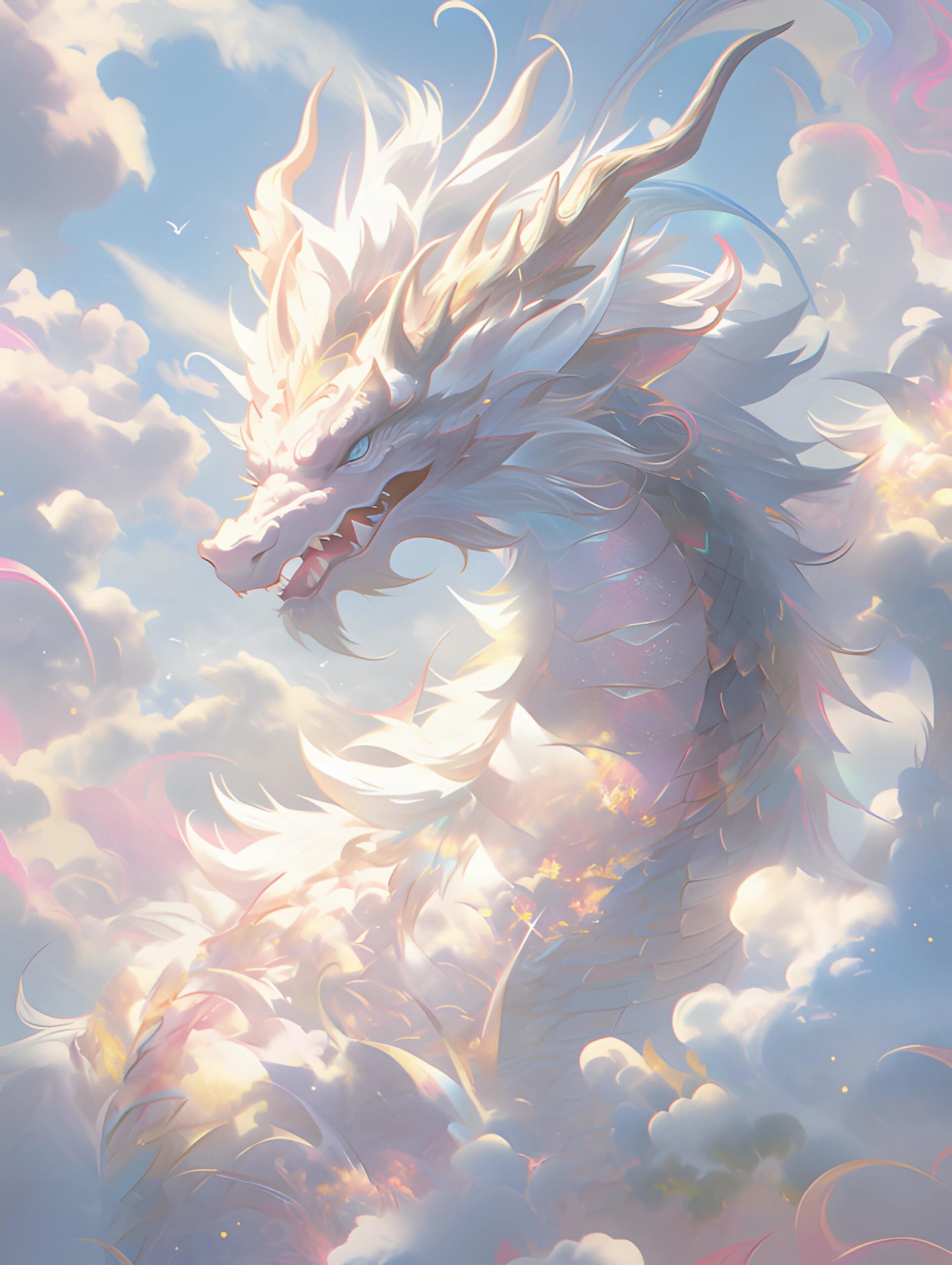Ambattery J Cross Stitch Kits For Adults, Mythical Dragon,,50 * 70Cm Stamped Cross Stitch Kits With Needles Scissor Threaders, 11Ct Printed Cross Stitch Kit For Home Wall Decor