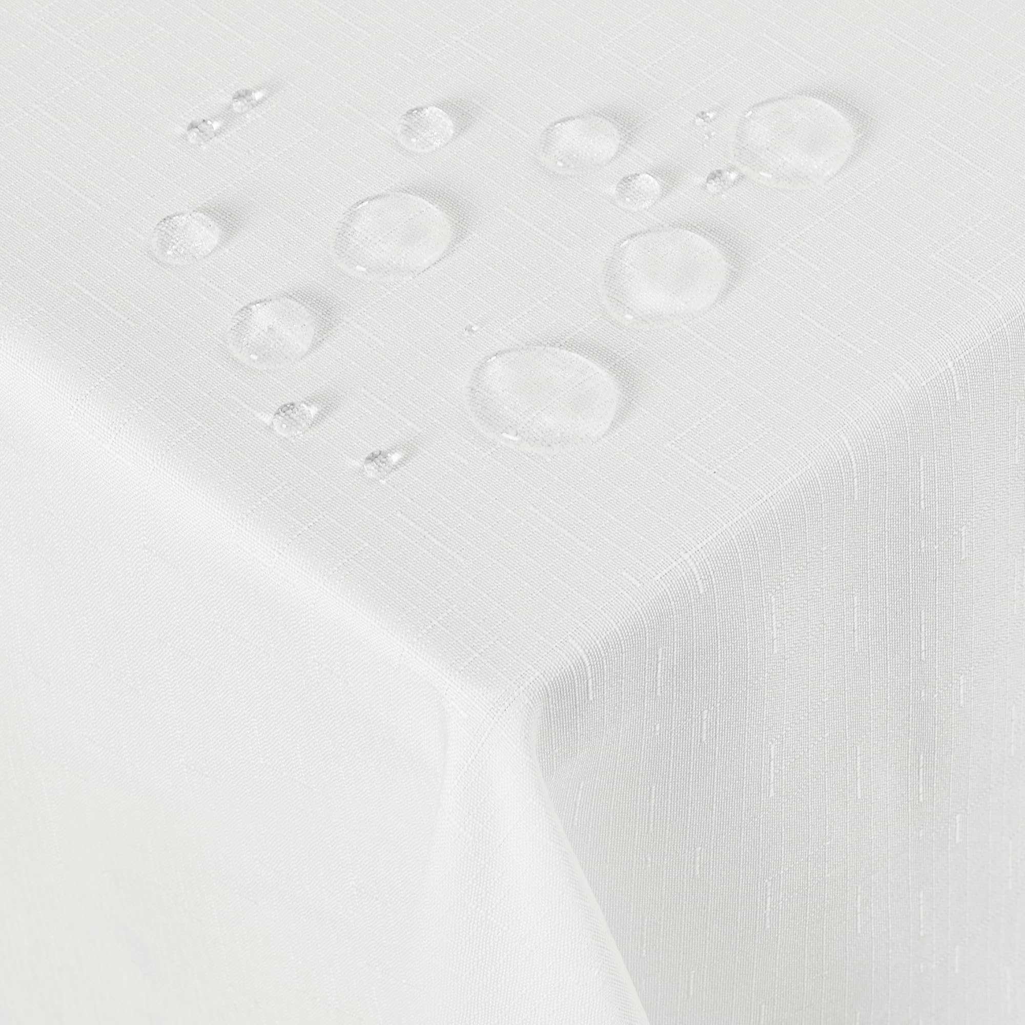 Deconovo Tischdecke, wasserabweisend, schmutzabweisend, rechteckig, Leineneffekt