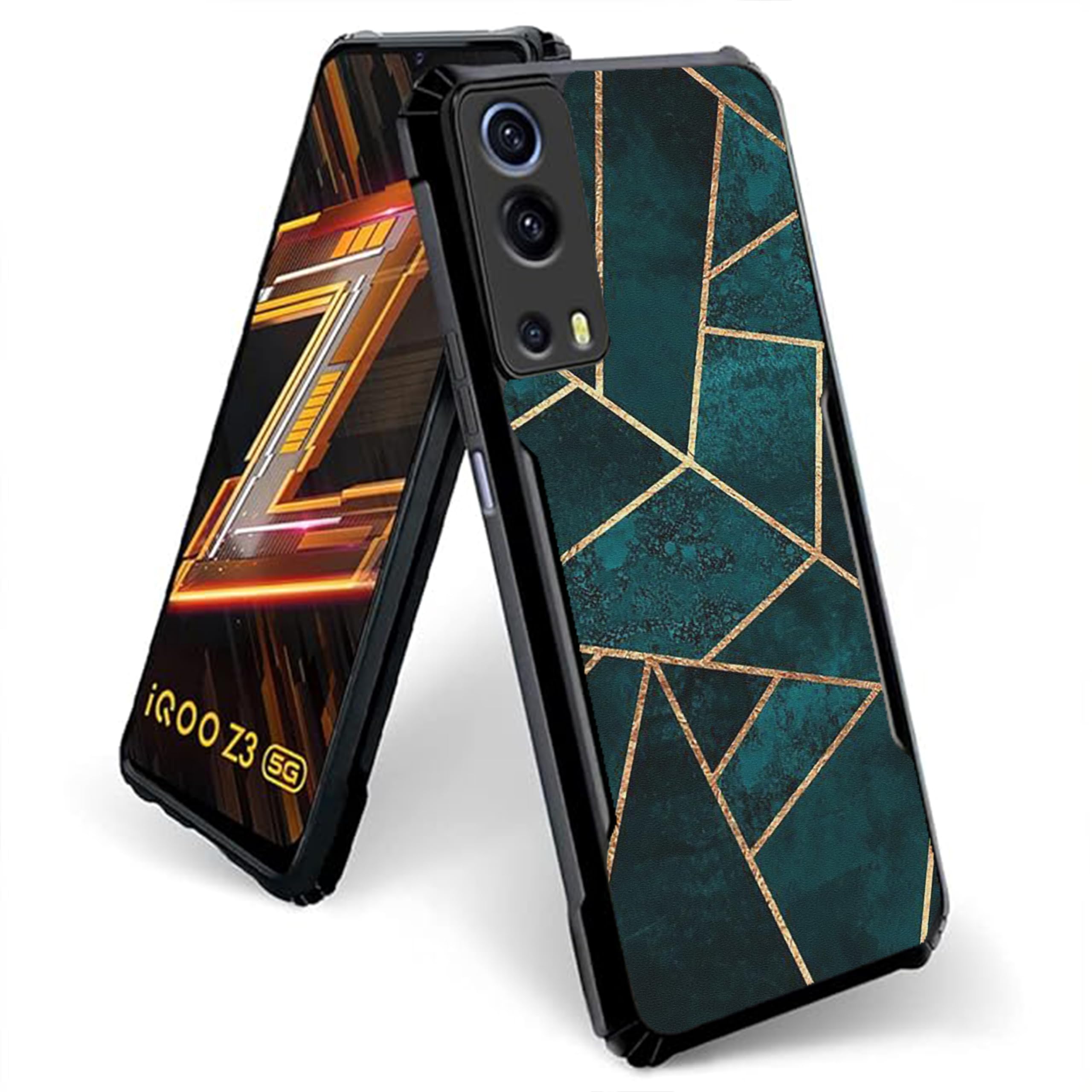COBERTA Back Cover for iQOO Z3 5G Back Cover Case - Dark Green Golden Abstract PT99 D14984 (B0D2DQ8RFJ) Amazon Price History, Amazon Price Tracker