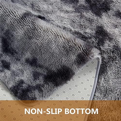 Miniatura 45 de Arbosofe Alfombras suaves y esponjosas para dormitorio, sala de estar, alfombras peludas de color azul marino, 6 x 9 pies, alfombra para habitación
