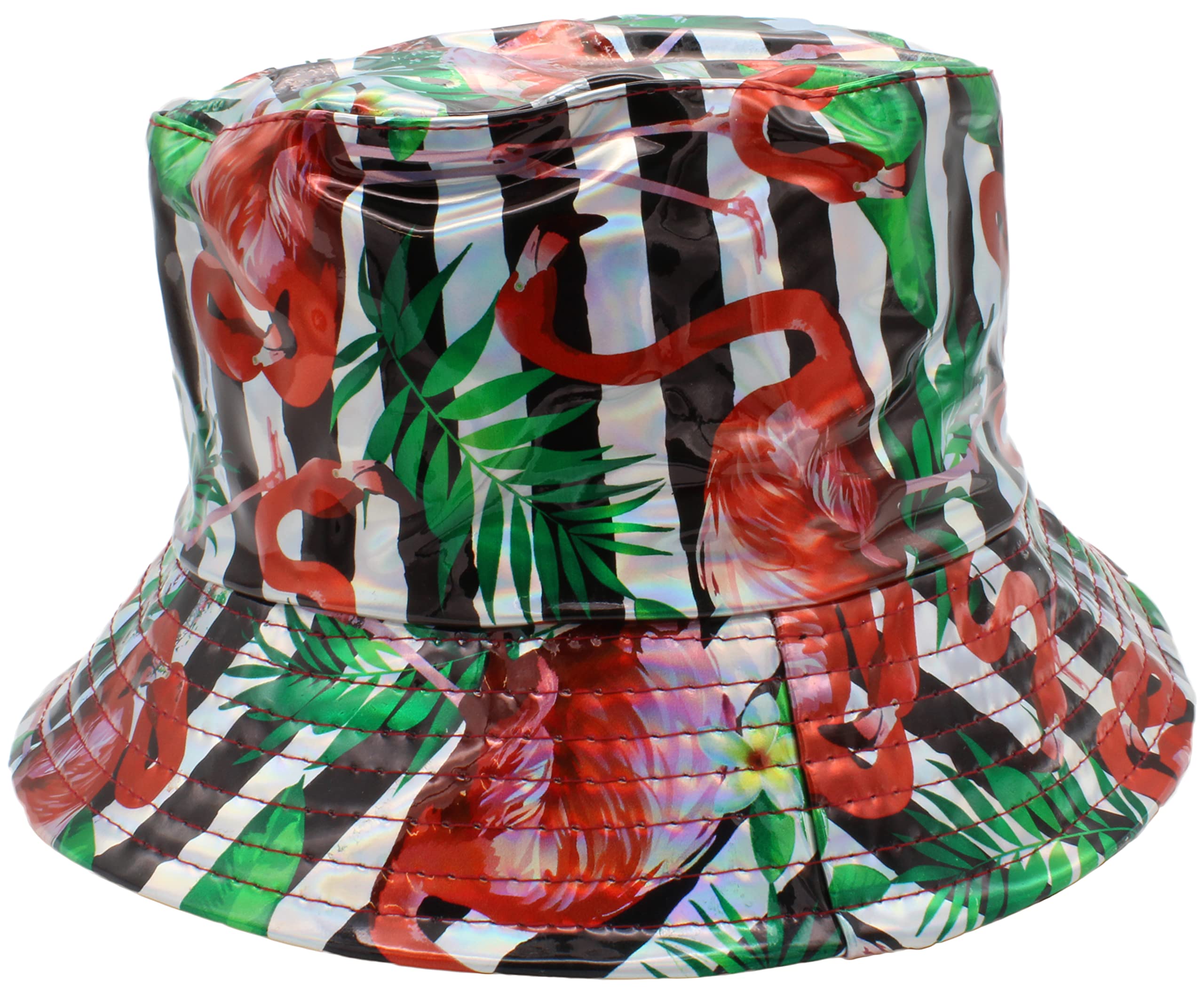 Cherry-On-Top Men's Flamingo Bucket Hat Bucket Hats Metallic Bucket Hats Wo Water Resistant Bucket Hat
