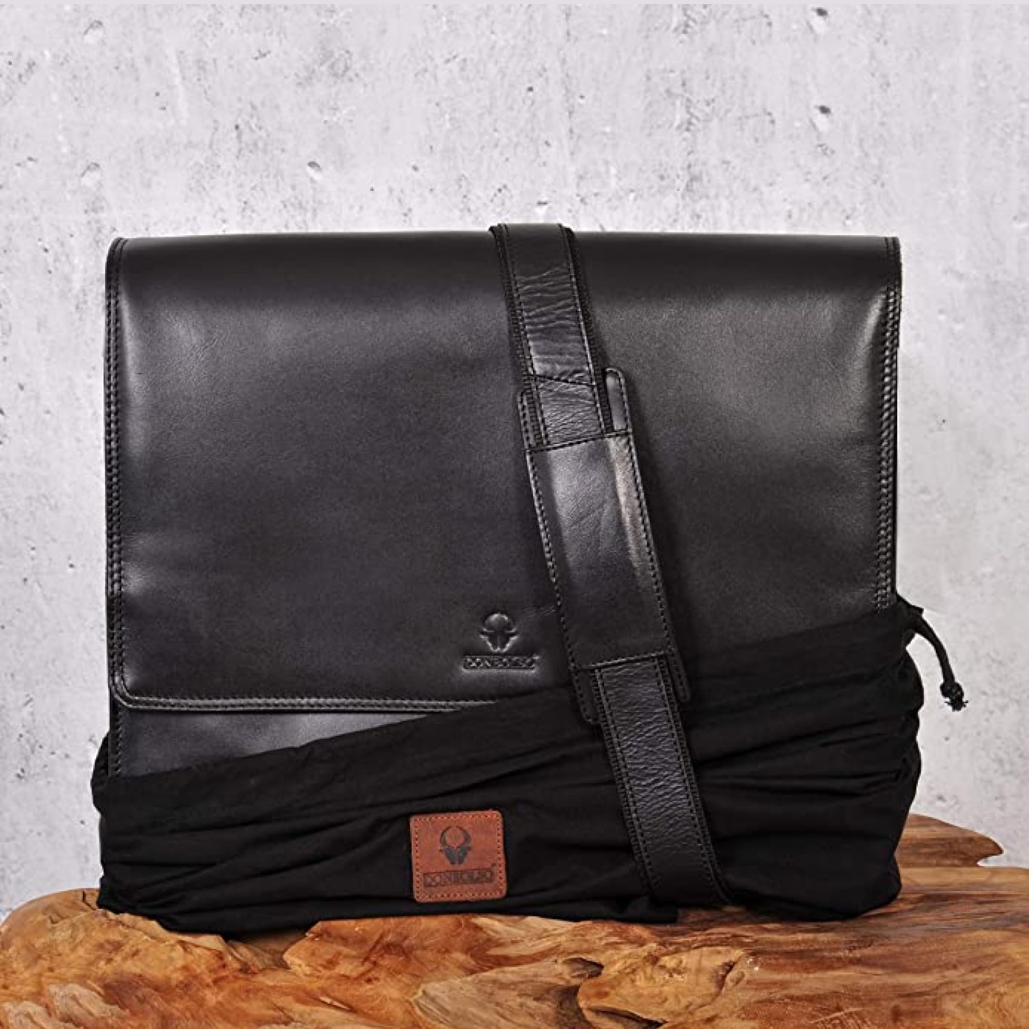 DONBOLSO Große Business Messenger Bag für Laptop - Leder Laptoptasche, Handtasche, Arbeitstasche Herren - Just Elegant Vintage - Tragetasche für MacBook Zubehör - 15,6 Zoll