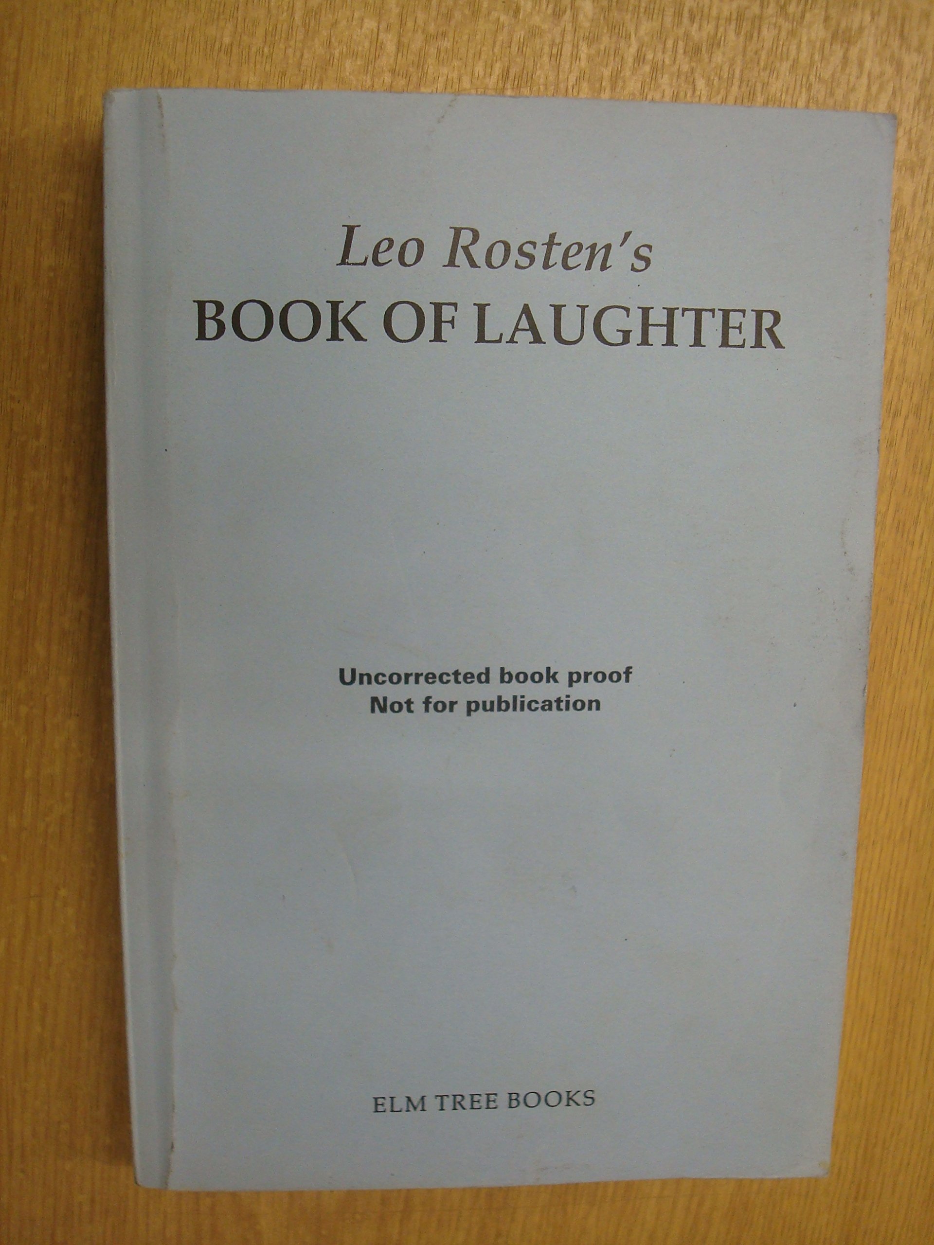 Buy Leo Rosten's Book of Laughter — BookShops.in
