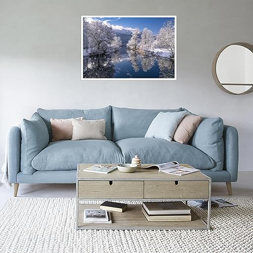 Miniatura 3 de MSHDO Póster de Alemania con montañas de invierno ríos y árboles de Baviera impresiones en lienzo para decoración de la oficina en casa sin marco 36