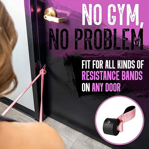 Vista 11 de Gradient Fitness Anclaje de puerta para bandas de resistencia Anclajes de puerta de banda de resistencia resistente para correas de estiramiento