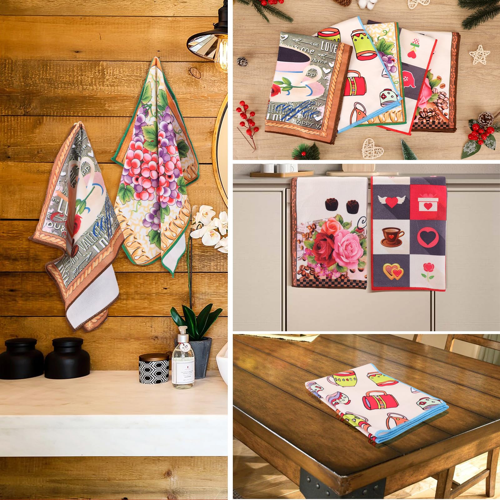 Set 5 Strofinacci Cucina Cotone - 40x55cm, Assorbenti, Morbidi, Per Lavastoviglie - Foto 4