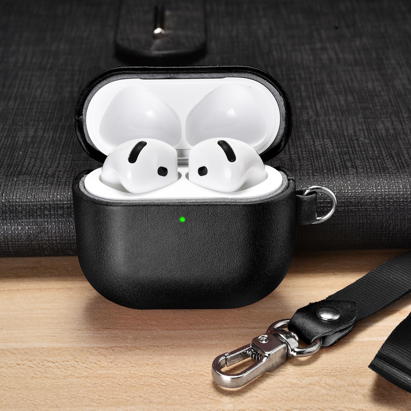 Amazon | AirPods 4 用 ケース 本革(2024年9月発売専用)落下防止 耐