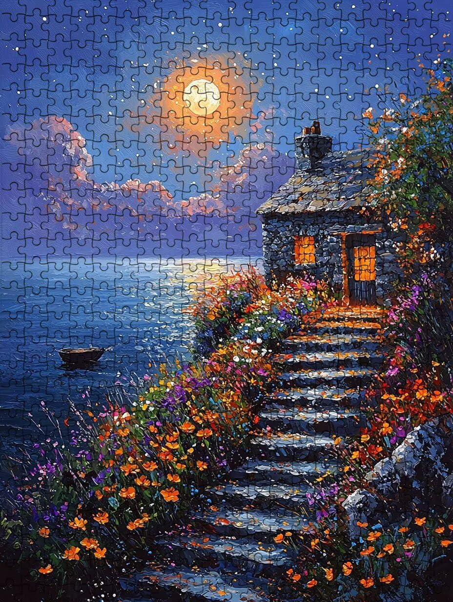 Puzzle 5000 Pezzi Vista Notturna Isole 3D Puzzle per Adulti Impegnativo, Educa Puzzles Artistico, Divertente E Stimolante Puzzles Decorativo per La Famiglia, Regalo e Decorazione Pareti BXHZW6-1007