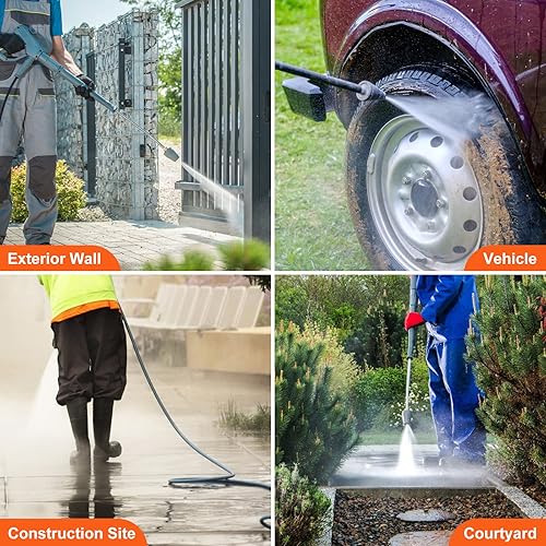 Miniatura 6 de VEVOR - Bomba de lavado a presión, 34" de eje horizontal, émbolo triplex, 3300 PSI, 3.0 GPM, bombas de lavado eléctrico de repuesto, compatible con