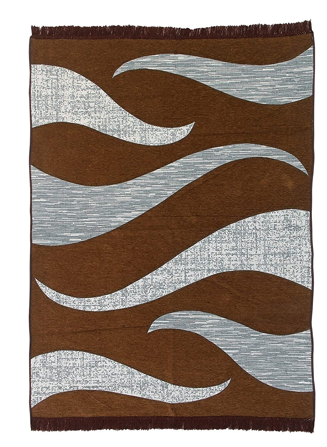 Sparrow World Designer Superfine Exclusive Velvet Carpet | Rug | Living Room | Bedroom | Hall | School | Temple | Bedside Runner | 4.5 Feet x 6 Feet | - (Mustured) 1