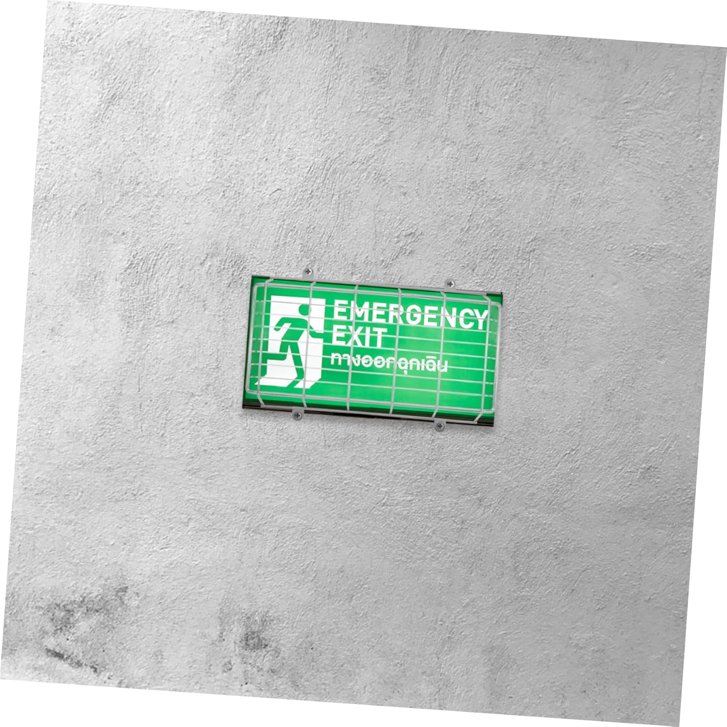 Emergency Lighting Exit Sign Protective Wire Guard Cage for Exit Sign Cover Heavy-duty -collision Shield for Emergency Lights Quick Installation and Extended Light