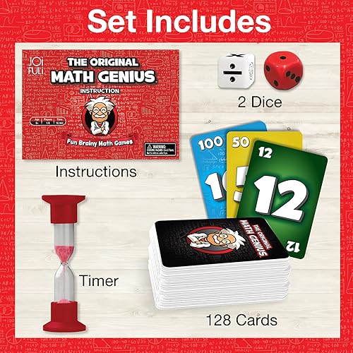 Miniatura 5 de The Original Math Genius Game: un juego de mesa educativo de suma, resta, multiplicación y división para niños a partir de 6 años