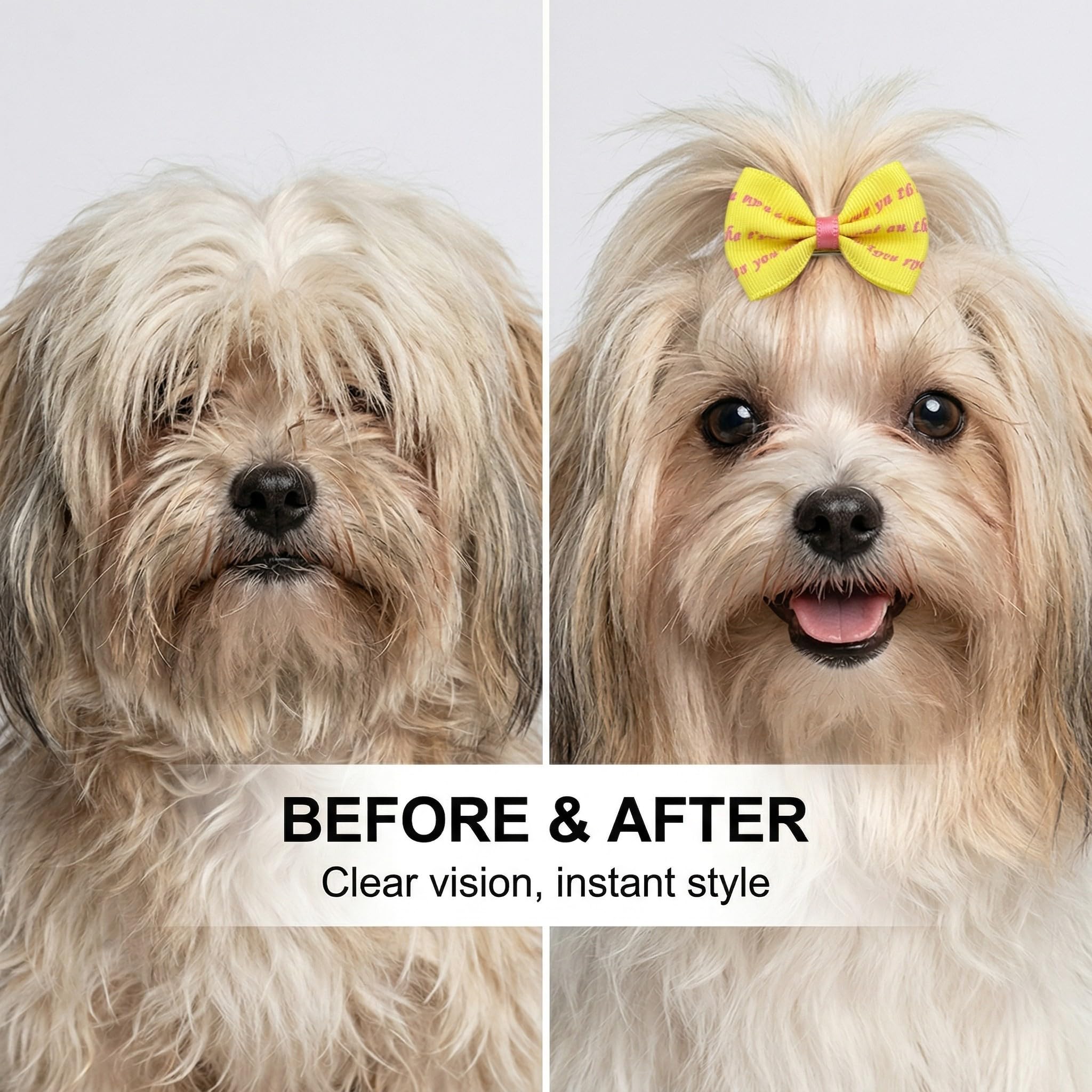Fiocchetti per Capelli di Cani 15 Pezzi Fiocchi Cani con Elastici in Gomma