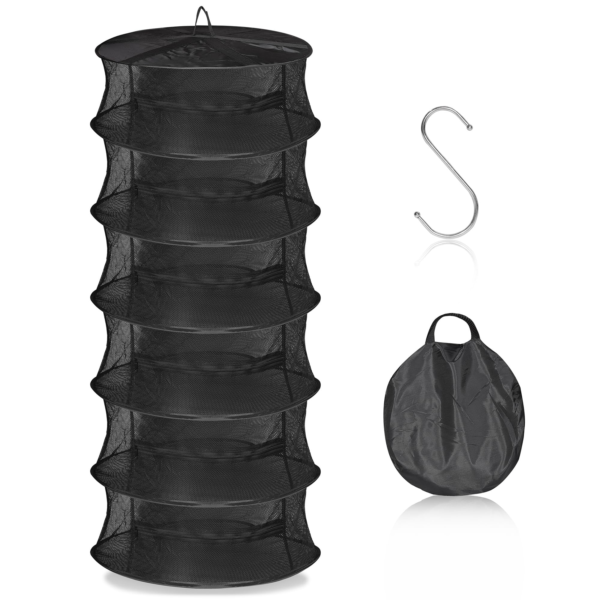 Wysokiej jakości siatka susząca do ziół – system suszenia z zamkiem błyskawicznym do namiotu uprawowego lub szklarni – oddychający, odporny na uszkodzenia materiał – siatka do zbioru i suszenia ziół