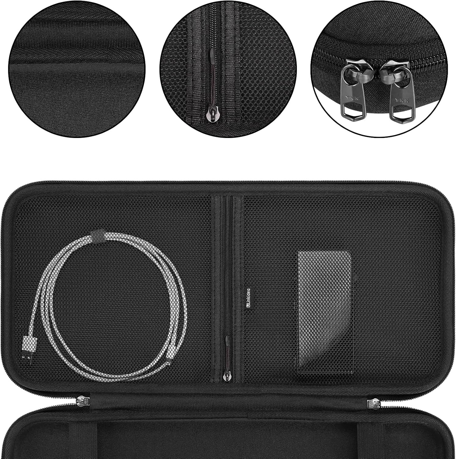 Linkidea Hard Travel Case for TKL Tenkeyless Keyboard, Computer 87 Key Wireless/Wired Keyboard Carrying Case Protective Storage Box Bag, Compatible with Razer Huntsman V2 TKL Tenkeyless Keyboard - Image 3