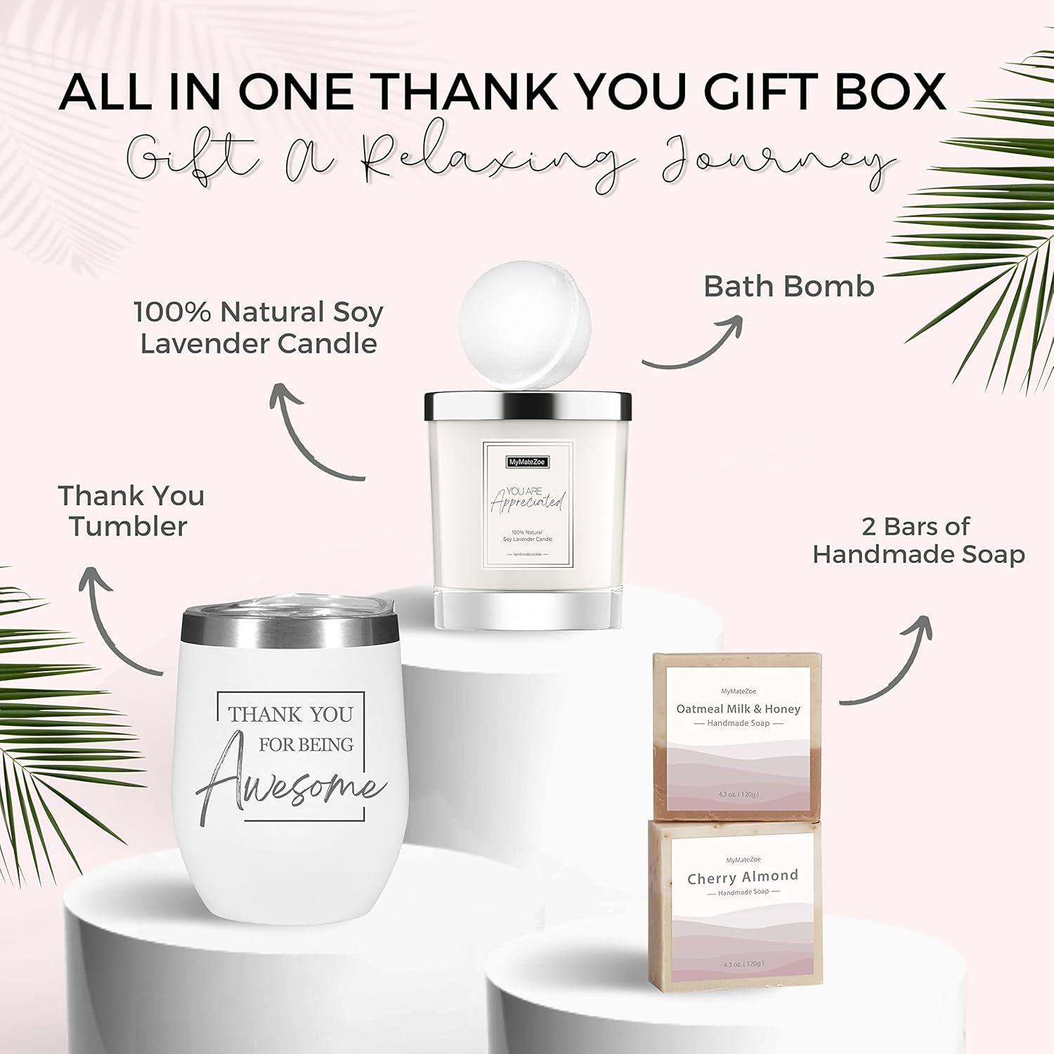 Thank You Gift Box for Women - Unique Spa Experience for Gratitude - Appreciation for Coworker, Boss, Employee, Hostess, Secretary, Teacher, Nurse and Volunteer - Image 3